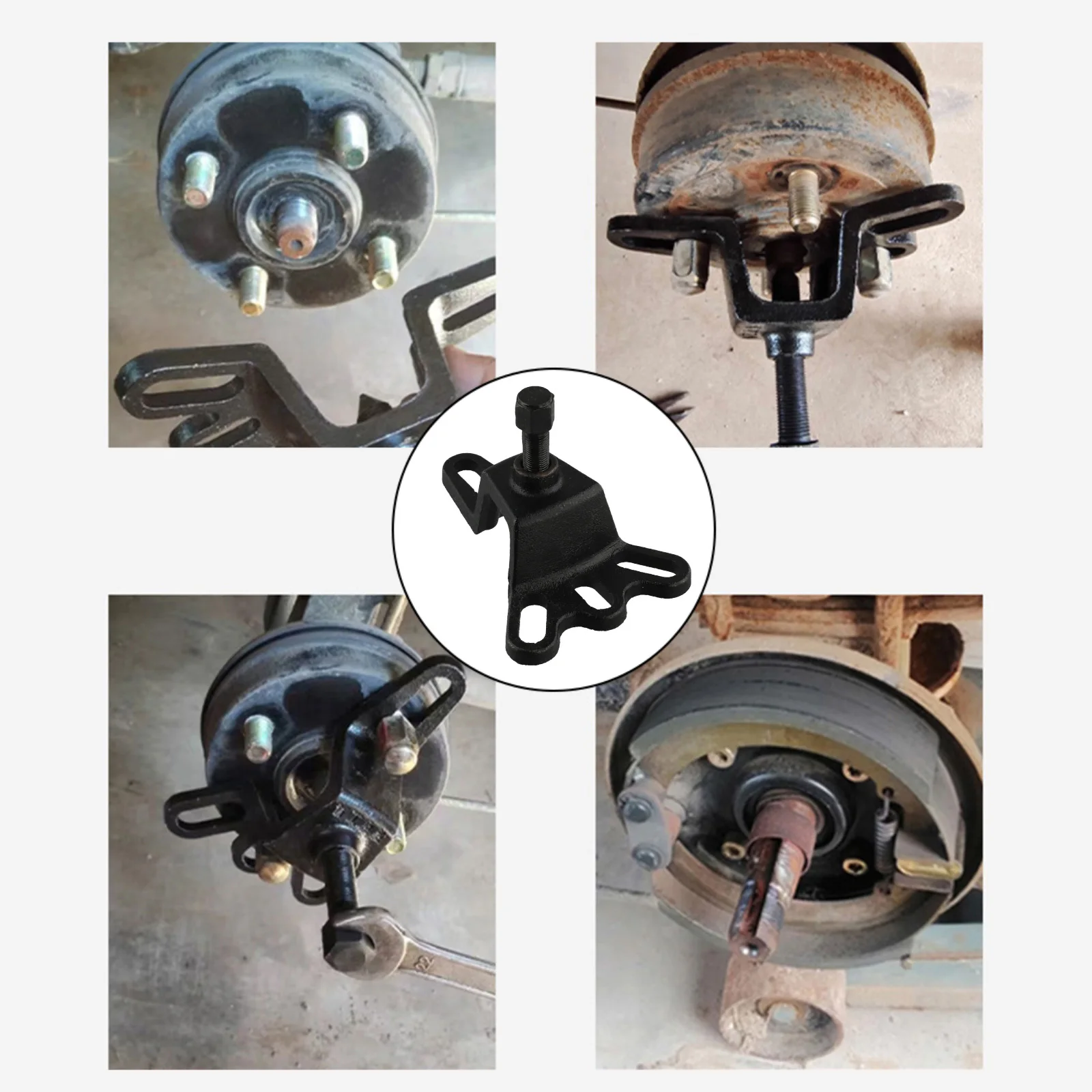Compact Bearing Removal Tool for Tricycles & Motorcycles Efficient Brake Drum Puller with High Carbon Steel Construction