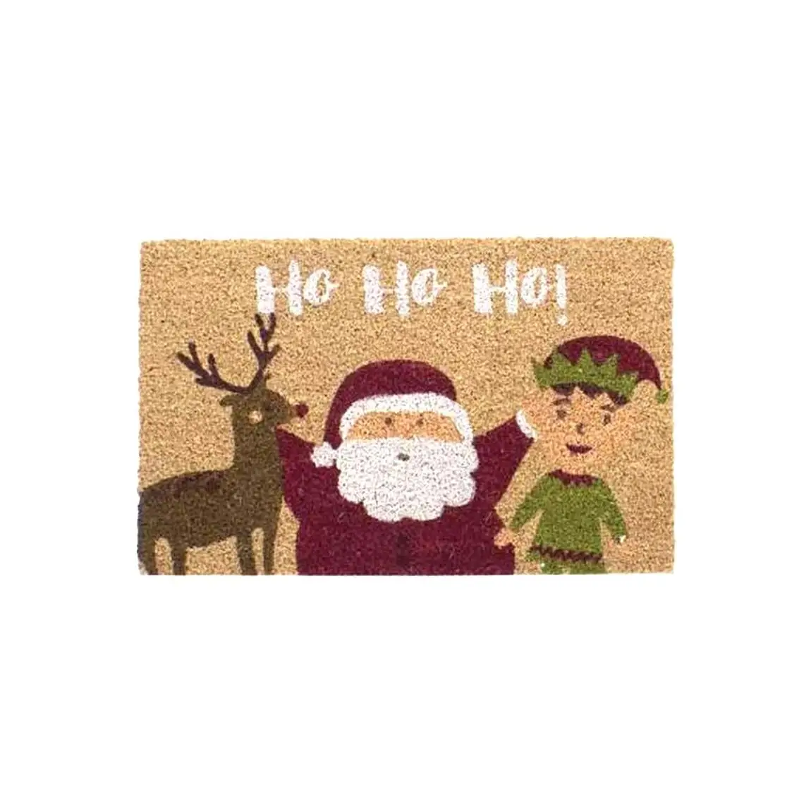 Felpudo de Navidad PLUS HOME con Fibra de Coco Natural - 60x40x1.50cm