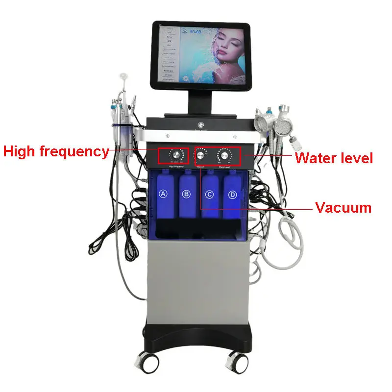 Máquina Facial multifuncional 14 en 1 para hidrodermoabrasión, dispositivo de Spa para el cuidado de la piel, limpieza profunda con fotones BIO