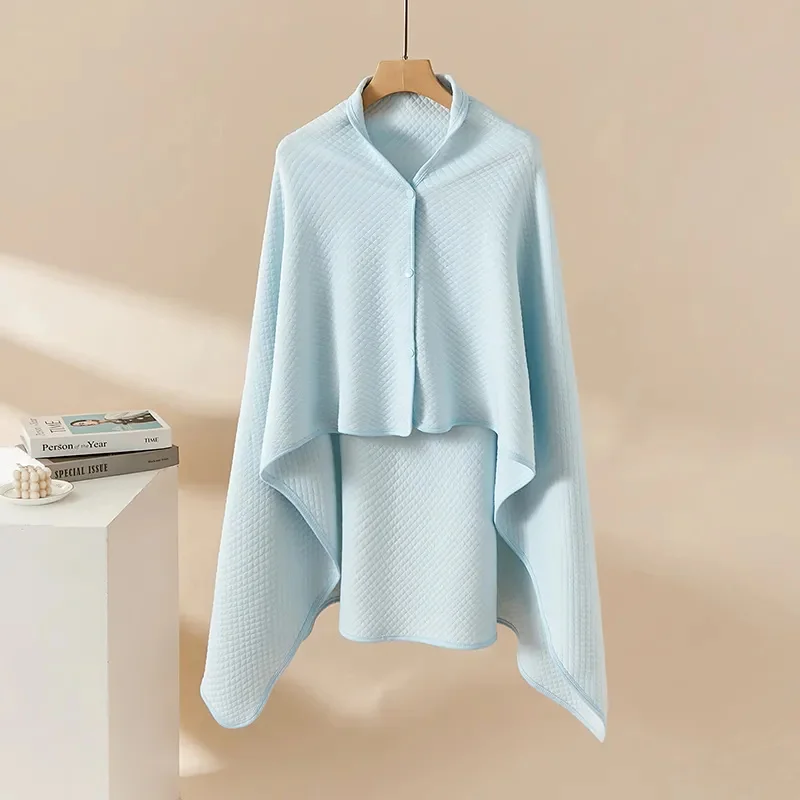Spring Summer Autumn Winter Shawl Coat Jacket Cold Proof Shoulder Protection Pure Cotton Shoulder Neck Warm Blanket Outerwear