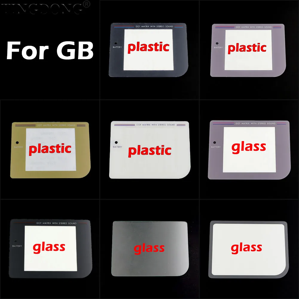 8 Modelle Ersatz-Bildschirmabdeckung aus Kunststoff und Glas, Displayschutzlinse für GB DMG-01 GB Classic