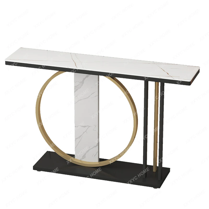 Hallway Table Italian Wall a Long Narrow Table Console Entrance Door Strip Altar Marble Stone Plate Entrance Cabinet