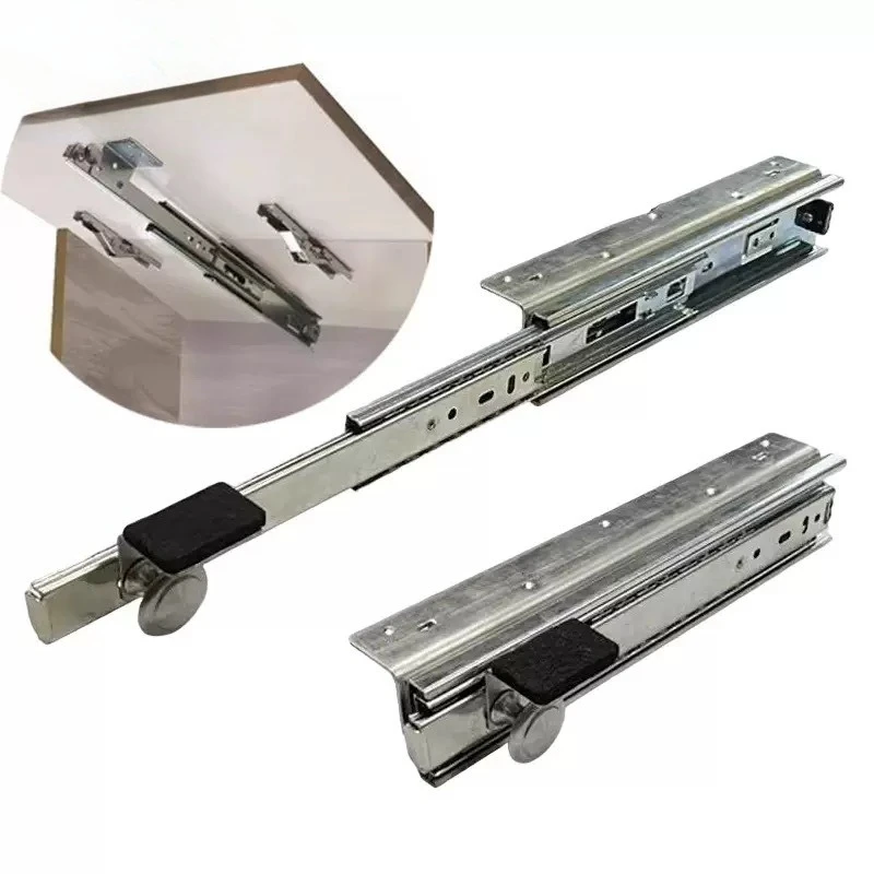 Heavy Pull Out Pop Up Slide Rail Supporting Bracket Furniture Table Top Conceal Folding Leaf Extension Slide Rail
