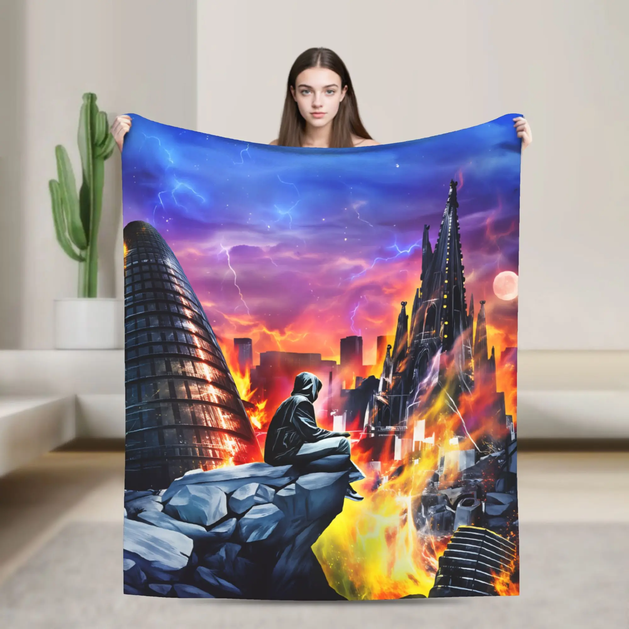 B-bENY Rapper JR  Warm Soft Blanket  Airplane Travel Plush Throw Blanket Print Outdoor Flannel Bedspread Sofa Bed Cover