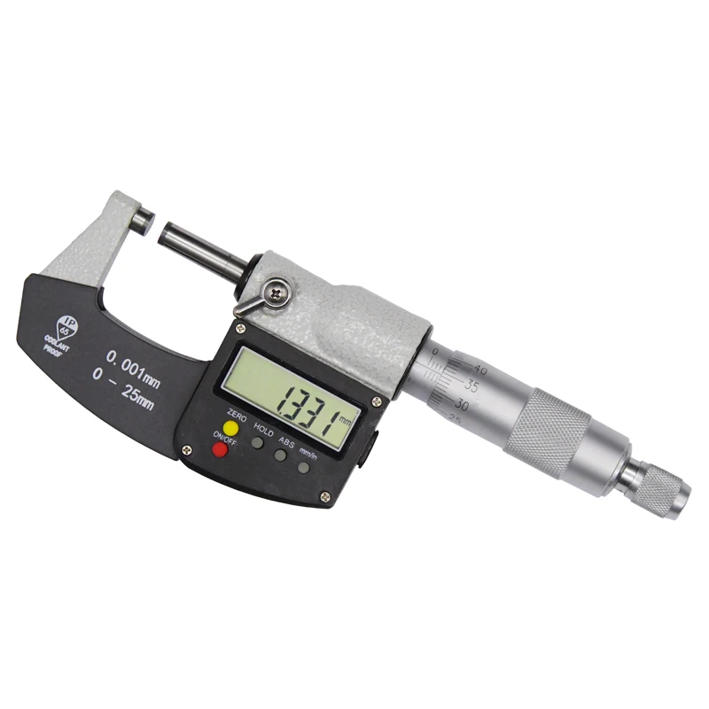 IP65 Outside Micrometer 0-25mm Large Screen Digital Micrometer Caliper Gauge Meter Micrometer Carbide 0.001 MM Measure Tools