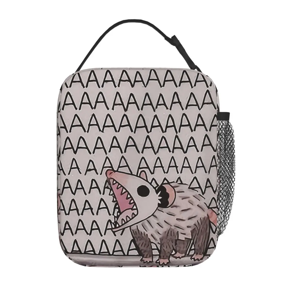 Opossum Scream Cartoon Cute Possum Insulated Lunch Bag for Women Kids Portable Food Boxes Thermal Lunch Box Tote