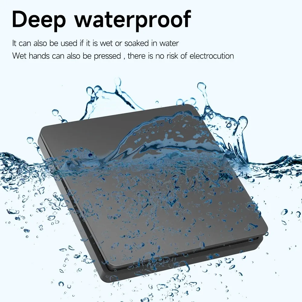 Aovrlcx Smart Home gris interruptor inalámbrico autoalimentado para luces Kit de interruptor cinético interruptores de luz remota botón inalámbrico