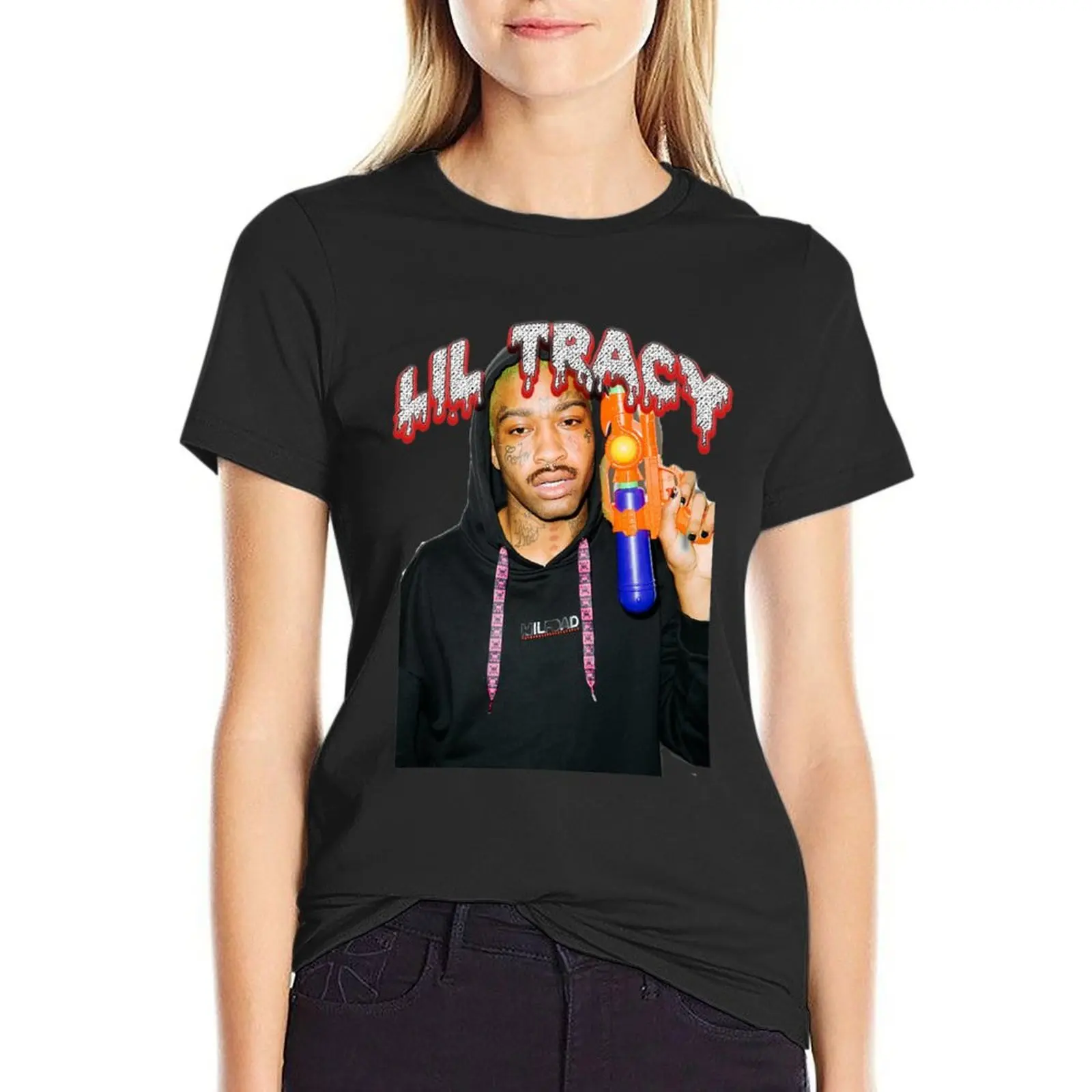 Camiseta de lil tracy para mujer, ropa vintage, camisetas gráficas