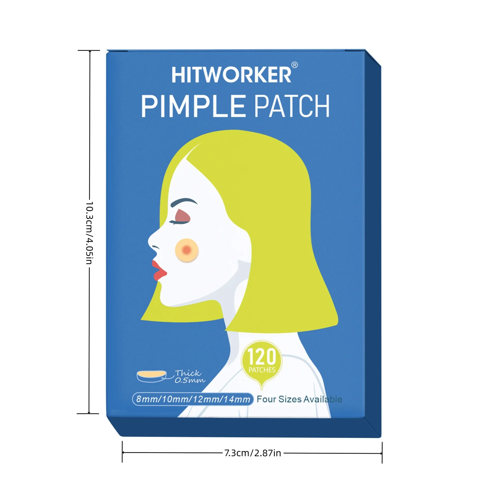 192 tablets/box of hydrocolloid acne patches, non-alcoholic, available day and night, mild and non irritating acne patches