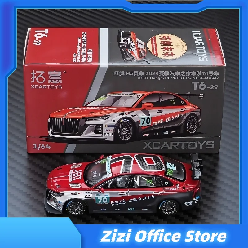 

Xcartoys 1/64 модель автомобиля из сплава, игрушечный красный флаг H5, гоночный автомобиль-2023, сезон, гоночная команда Autohome No. Подарок из коллекции 70