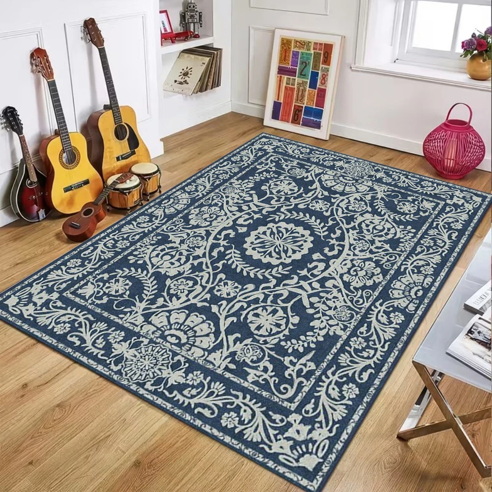 Nostalgic Style Carpets Living Room Bedroom Rug Soft Non-Slip Table and Chair Floor Mat Easy To Clean Yoga Mat Home Decor Gift