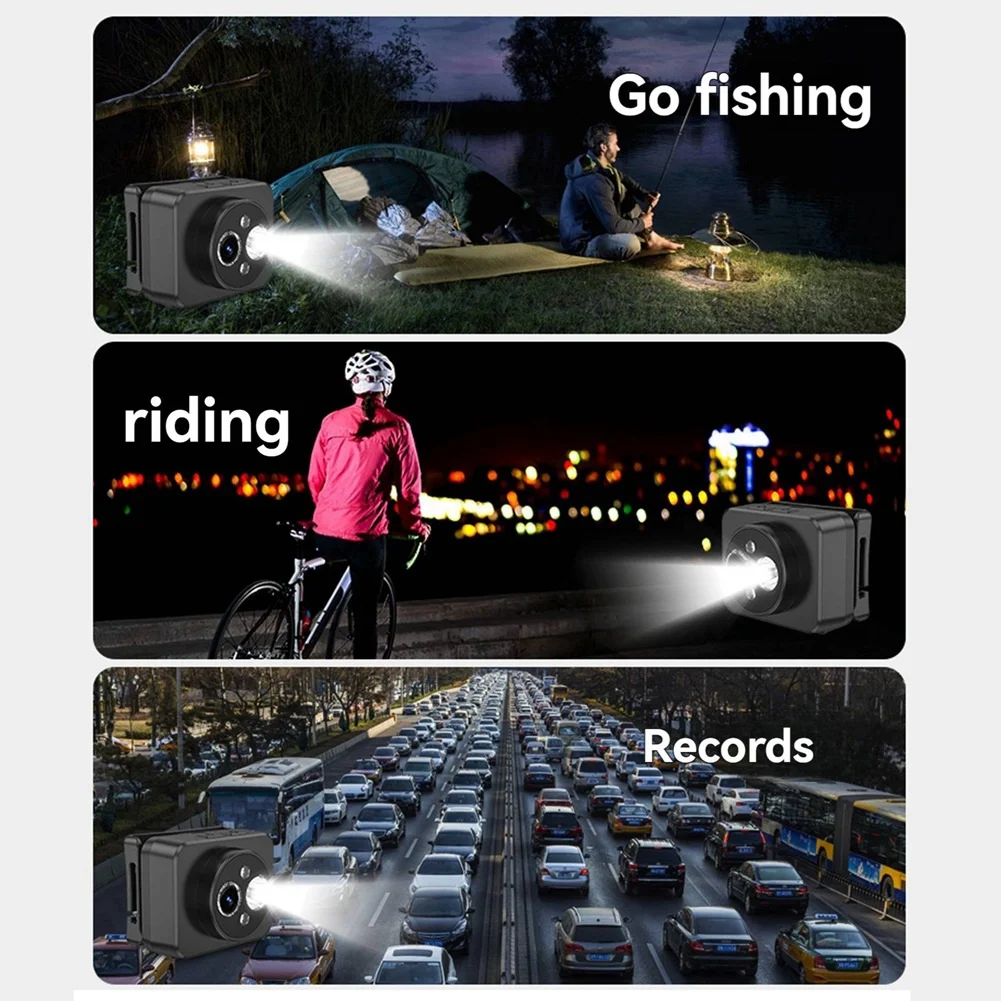 Head-Mounted Sports Camera HD PTZ Anti-Shake Camera Short Video Cycling Outdoor Video Recorder Vlog Recorder YDH