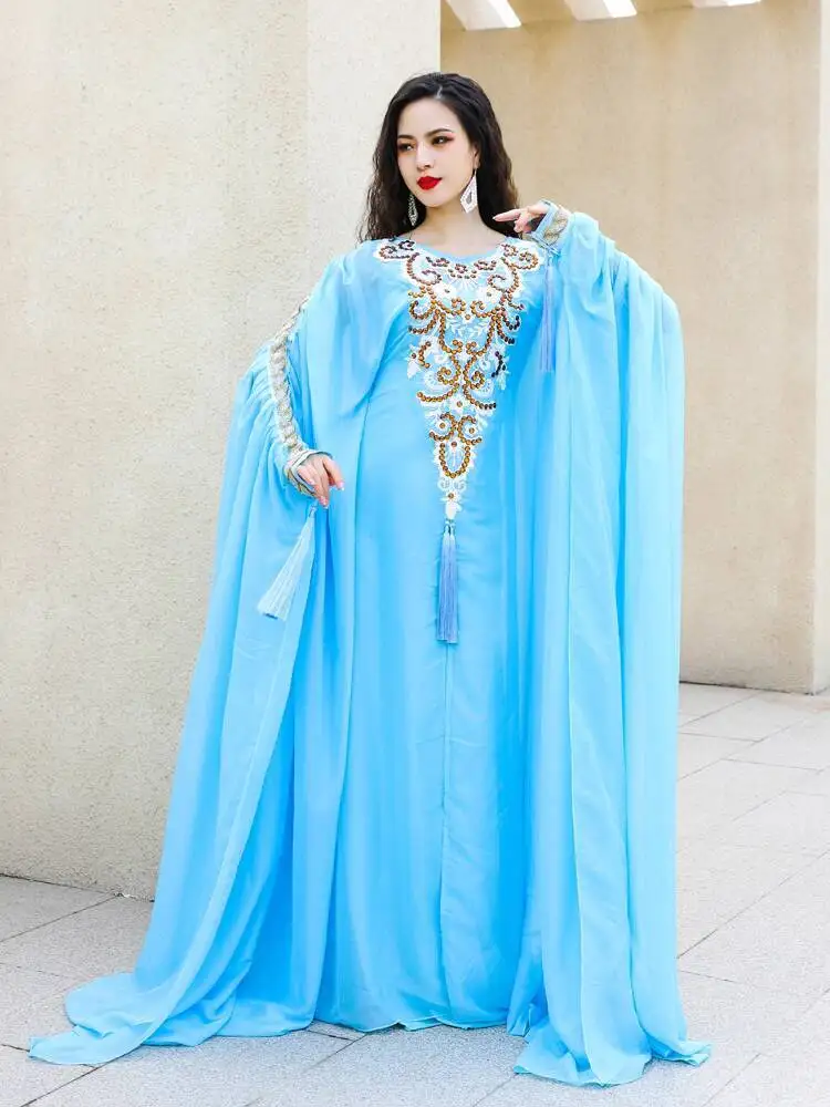 Mujer Allure danza nueva danza del vientre Khaleegy pelo Swing vestido de actuación estilo de hadas traje de actuación