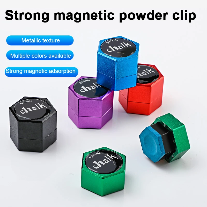 1 scatola esagonale per riporre polvere di cioccolato, strumento pratico, accessorio da biliardo, magnetica