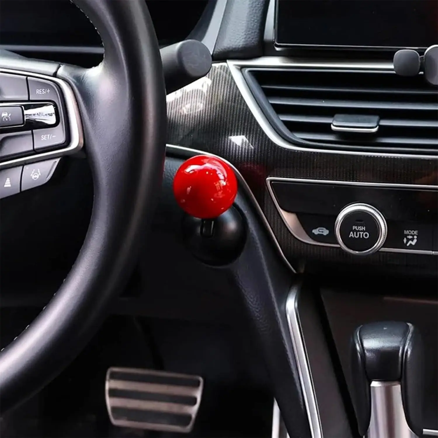 Car One-Touch Start Button Cover Push-to-Start Rocker Lever Engine Start Stop Joystick Ball Bar Starter Decorative Accessory 1 C view 4
