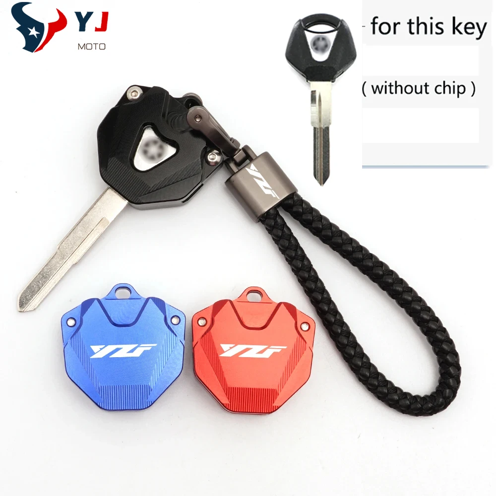 Motorcycle Key Cover Case Cap Shell Keyring Chain For Yamaha YZF R1 R1M R3 R25 R6 R125 600R 750R YZFR25 YZFR6 YZFR3 Accessories