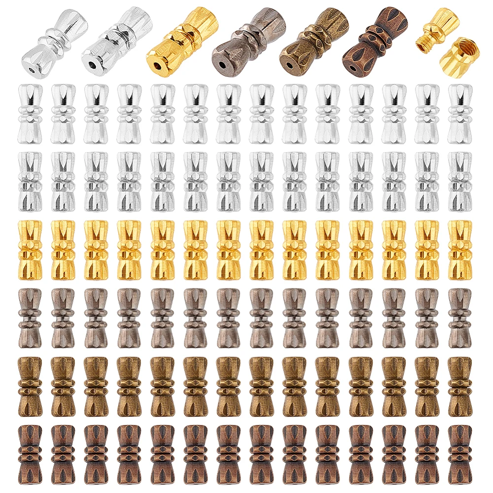 

1 Set 90Pcs Barrel Screw Clasps Brass Screw Twist Clasps Necklace Screw Clasps and Closures Jewelry End Tip Caps Screw