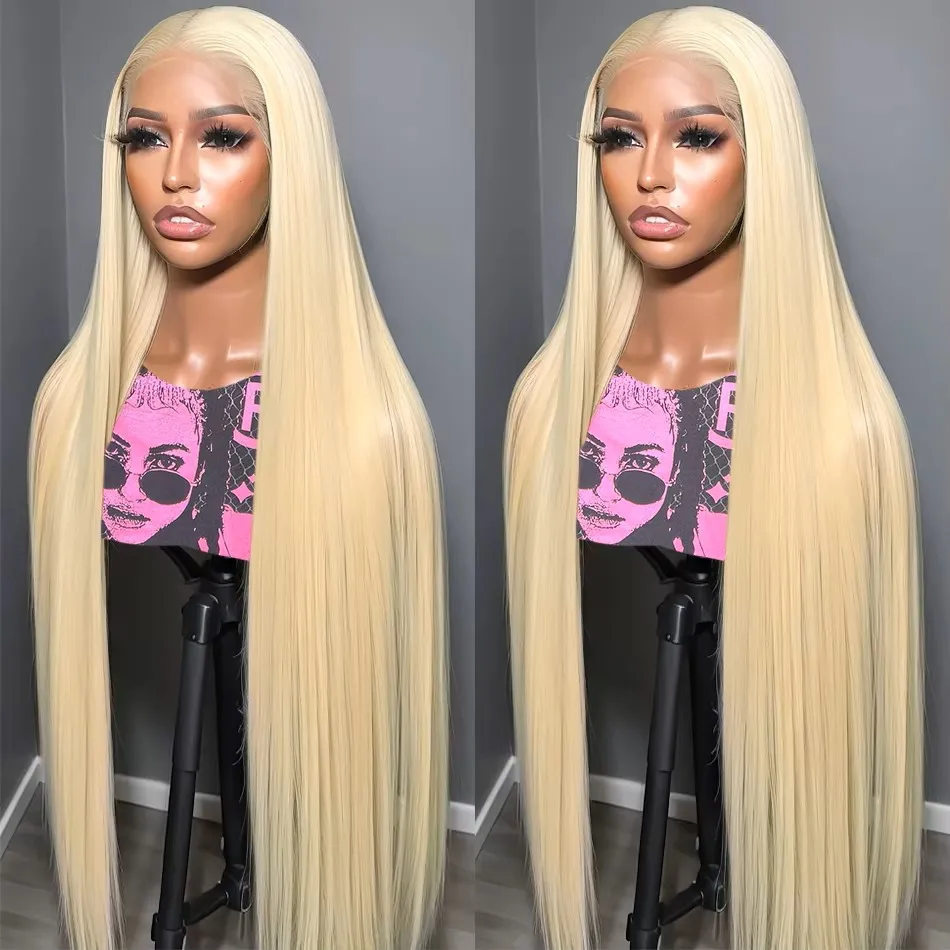 32 36 inches 13x6 Straight 613 Honey Blonde HD Lace Frontal Wigs Human hair 13x4 Brazilian Colored Frontal Wig For Women 200%