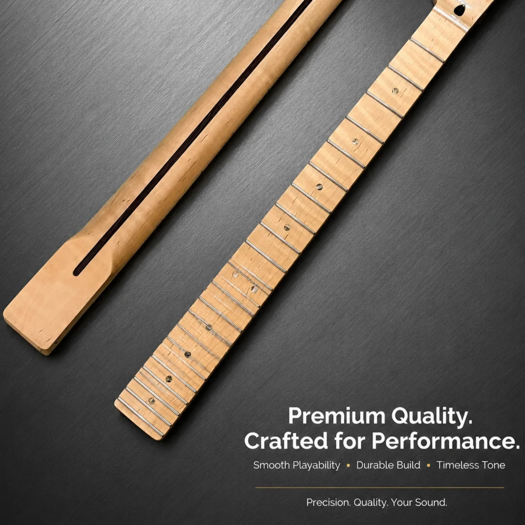 TL Gloss 22‑Fret Maple Fretboard Guitar Neck Natural Finish For Telecaster Electric Guitar Replacement Part