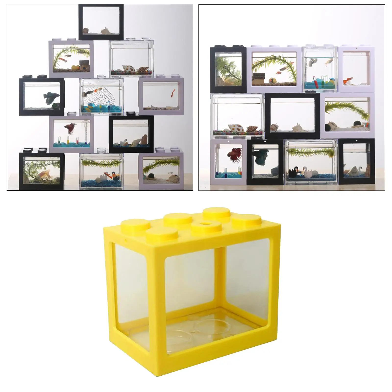 Aquarium Fish Tank, Building Blocks Superimposed Desktop  Aquarium