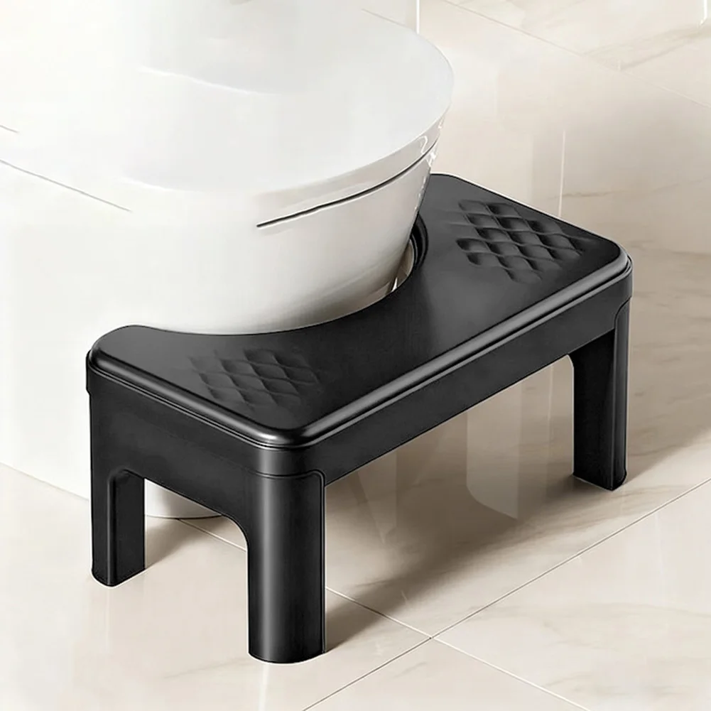 Plastic Toilet Footstool with Anti-slip Bottom for Squatting Posture Assistance for Seniors Pregnant Women and Children Use