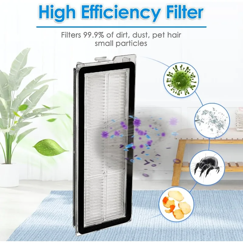 6 Hepa Filters For Roborock Q Revo Vacuum Cleaner Replacement Accessories