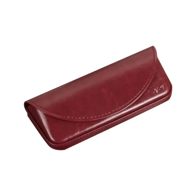 

Vintage Leather Eyeglasses Case Portable Anti-Pressure and Anti-Drop Lightweight Premium Sense of Unisex Eyeglasses Storage Bag