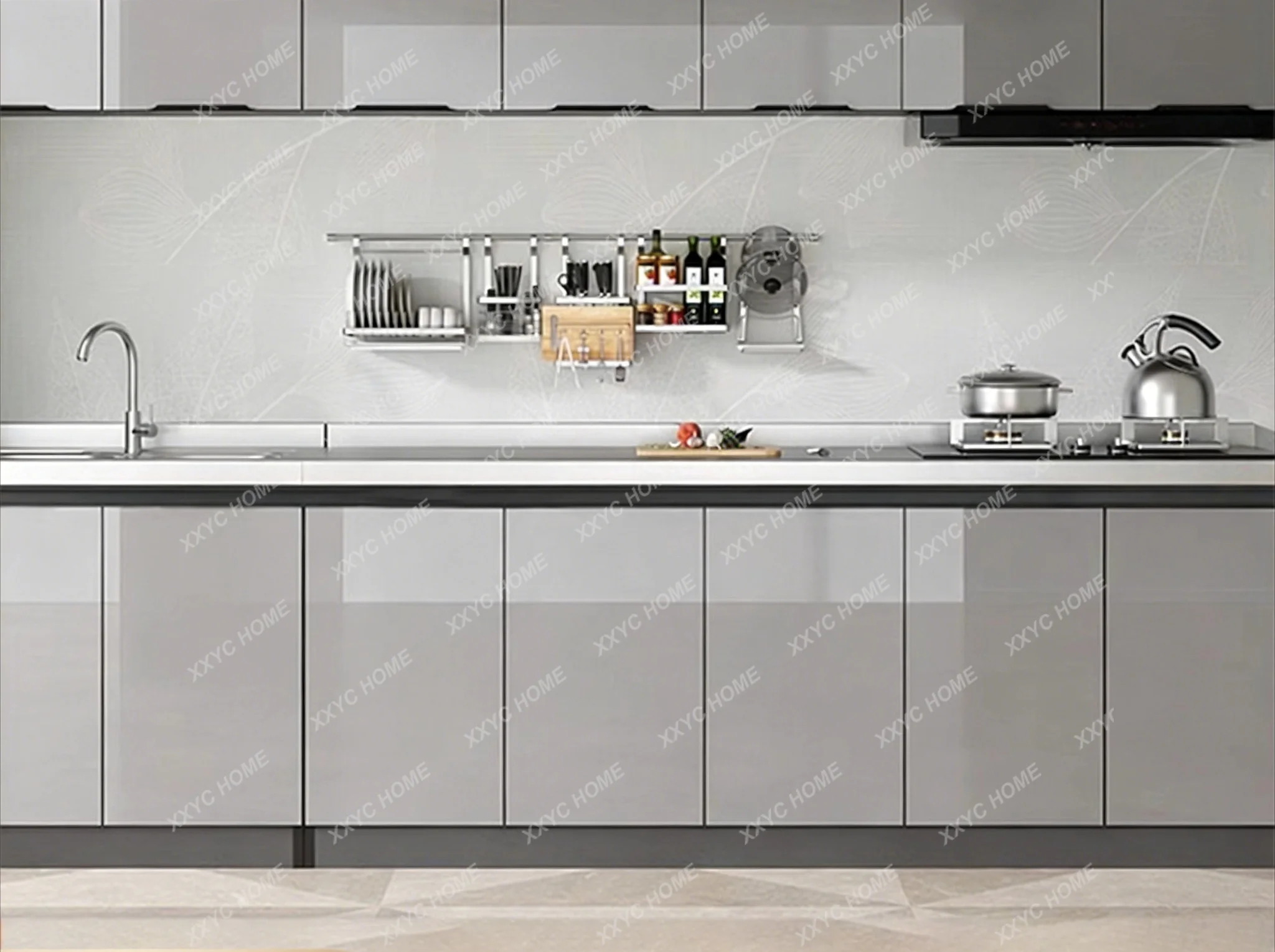 

MM Stainless steel cabinets, simple storage, stove cabinets, integrated household economical kitchen cupboards