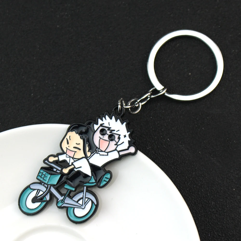 Jujutsu Kaisen Gojo and Geto Suguru Keychain Anime Backpack Car Key Ring Accessory for Boys Girls Fans