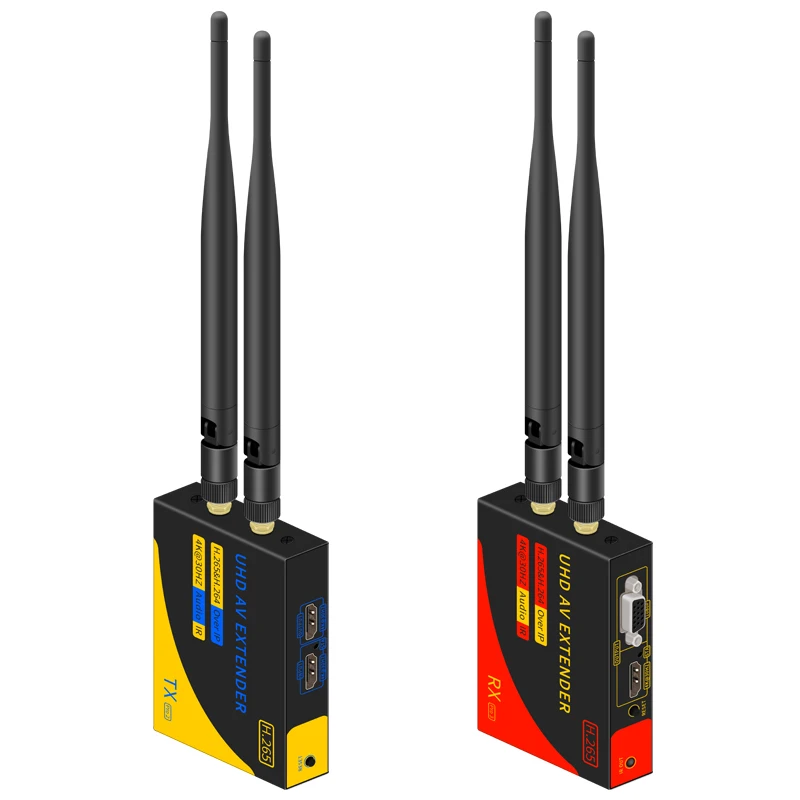 1080p 4K 5G 200M Wireless HDMI-compatible Audio Video Transmitter Receiver Extender Splitter Support VGA Out Cat6 Network Cable