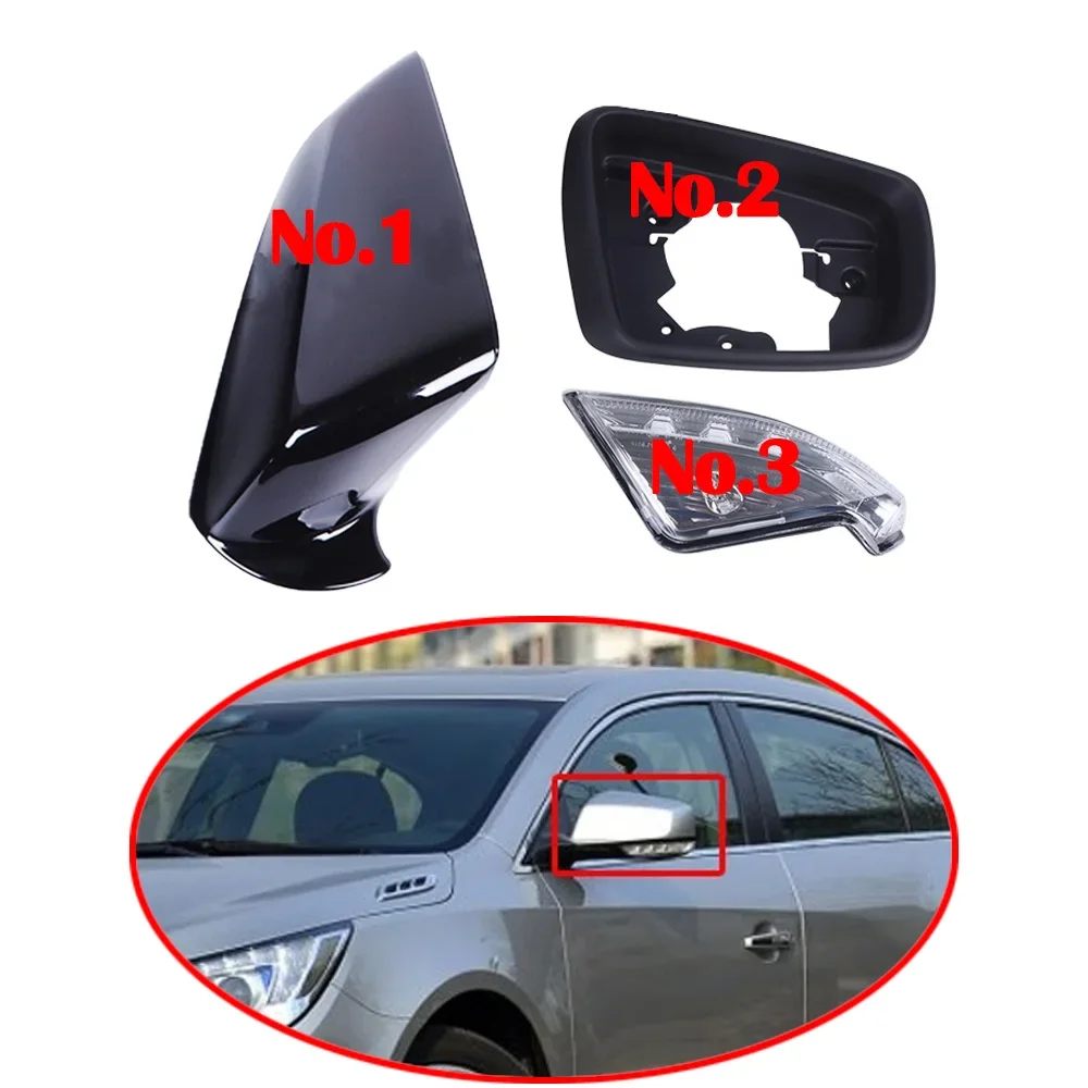 

1PCS For Buick Lacrosse 09-15 Outer Rearview Mirror Lid Side Mirror Cover Frame Shell LED Turn Signal Light Indicator Lamp