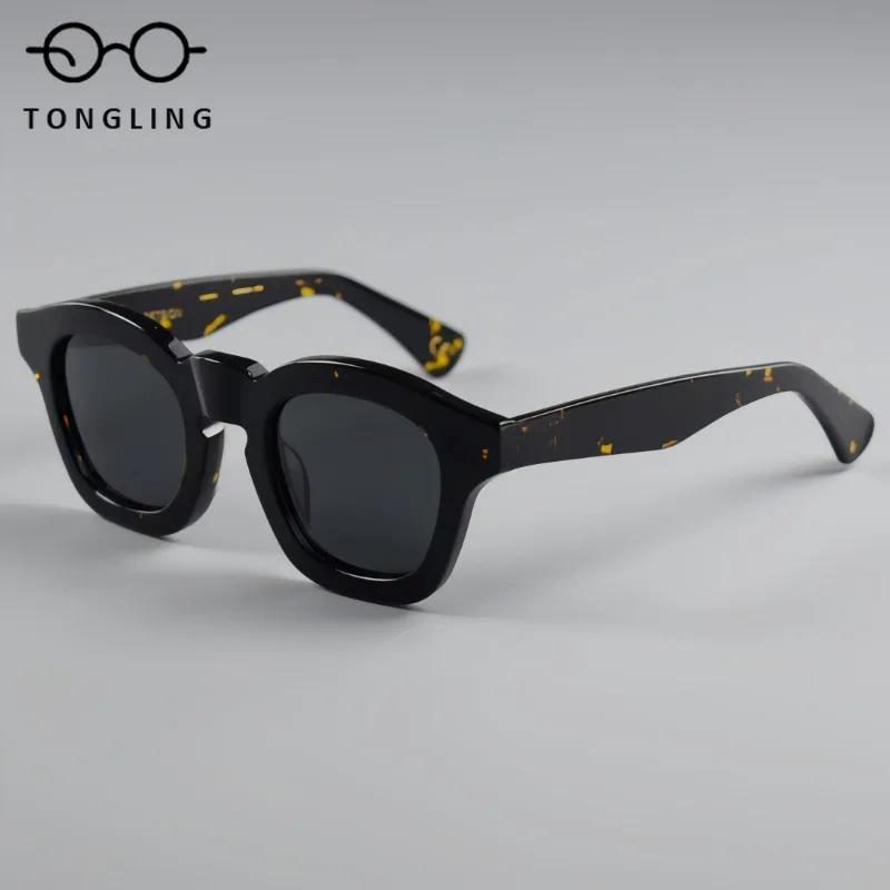 

2025 Высококачественные модные ретро-овальные модные толстые трехмерные уличные персонализированные солнцезащитные очки унисекс ручной работы