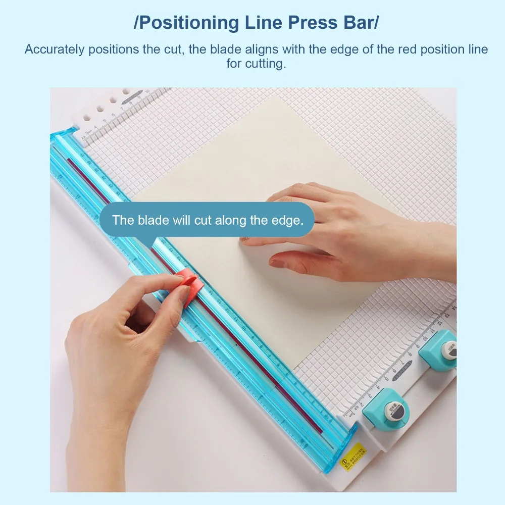 7 in 1 Paper Trimmer Board 12.2 Inch Cutting Width Folding Scorer Scoring Paper Board Scoring Tool Multifunctional Design