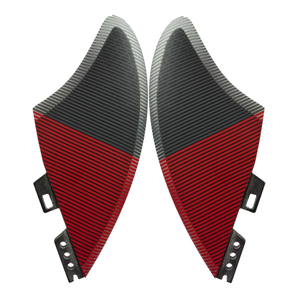 

NEW Surfboard Twin Keel Fins (2 Fins) Dual Tab Single Tab Sizes Red for Longboard Surfboard Funboard