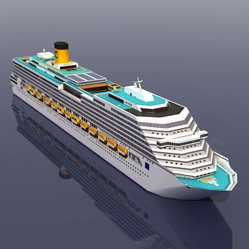 3D Paper Model DIY Puzzle Manual Papercrafts Toy Cruise Ship Paper Model Cruise Ship