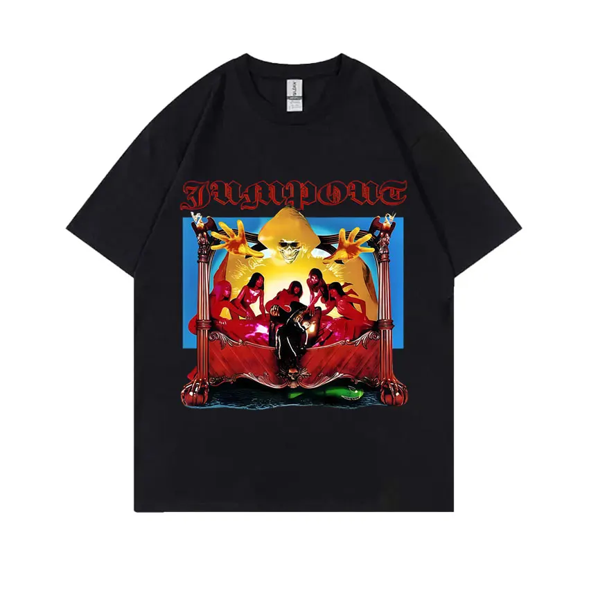 

Rapper OsamaSon Jump Out Album Graphic T-shirt Men Women Hip Hop Vintage T Shirts Male Casual Cotton Tshirt Oversized Streetwear