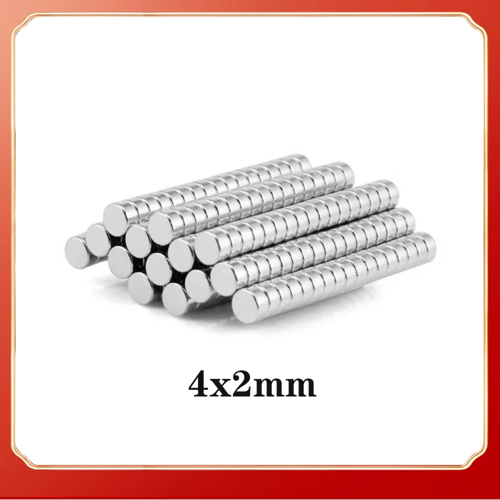 Ímãs redondos pequenos 4x2mm 4mm * 2mm para geladeira doméstica, escritório, faça você mesmo 4*2 4x2