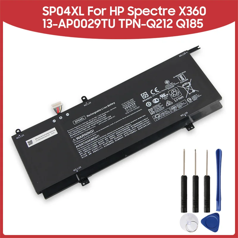

Запасной аккумулятор 3990 мАч SP04XL HSTNN-IB8R для HP Spectre X360 13-AP0029TU 13-AP000 TPN-Q212 TPN-Q185 TPN-Q203 TPN-Q204