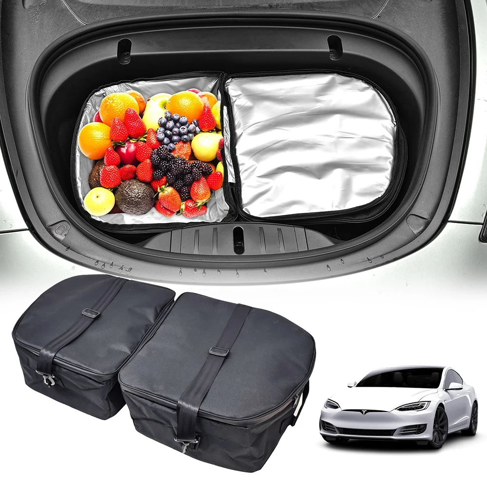 

For Tesla Model Y Model 3 Frunk Cooler Organizer Insulation Bag Waterproof Front Trunk Storage Insulated Warmer