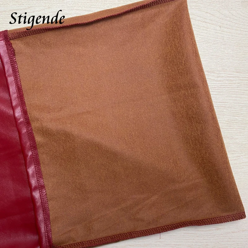 Stigende Women Button Up Wide Leg Pu Jumpsuit Sleeveless Stretch Faux Leather Jumpsuit