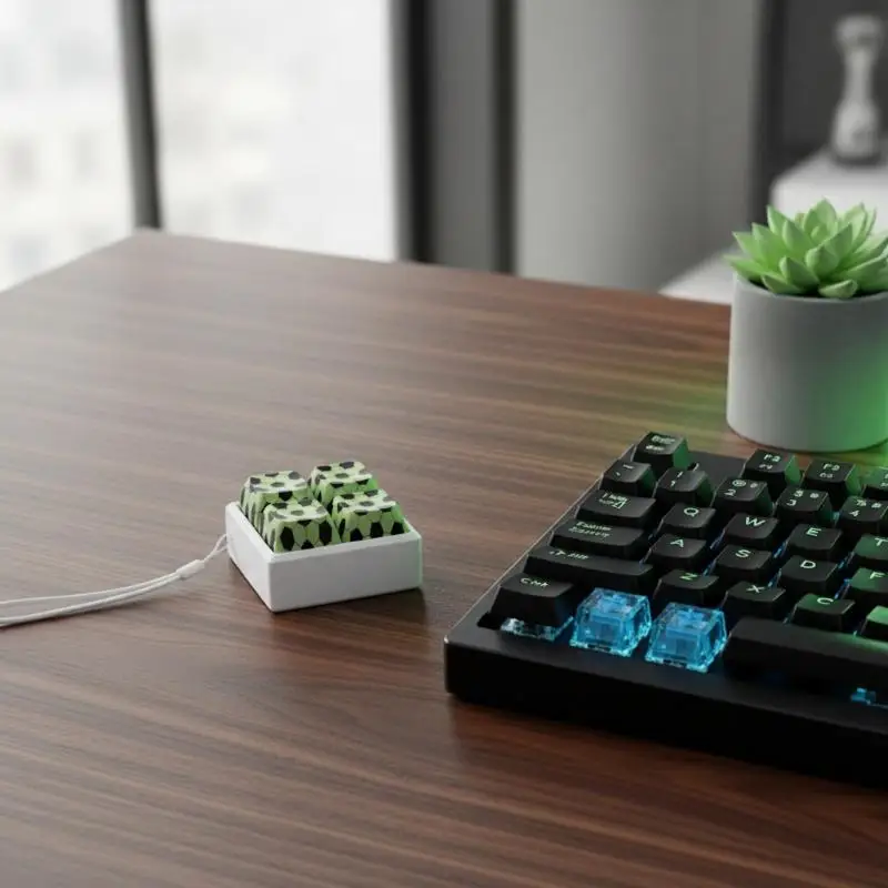4 Keys Football Keyboard Fidget Clicky Button Anxiety Relief Sensory Keychain Venting Relaxing Fidget Clicker Fidget Gifts