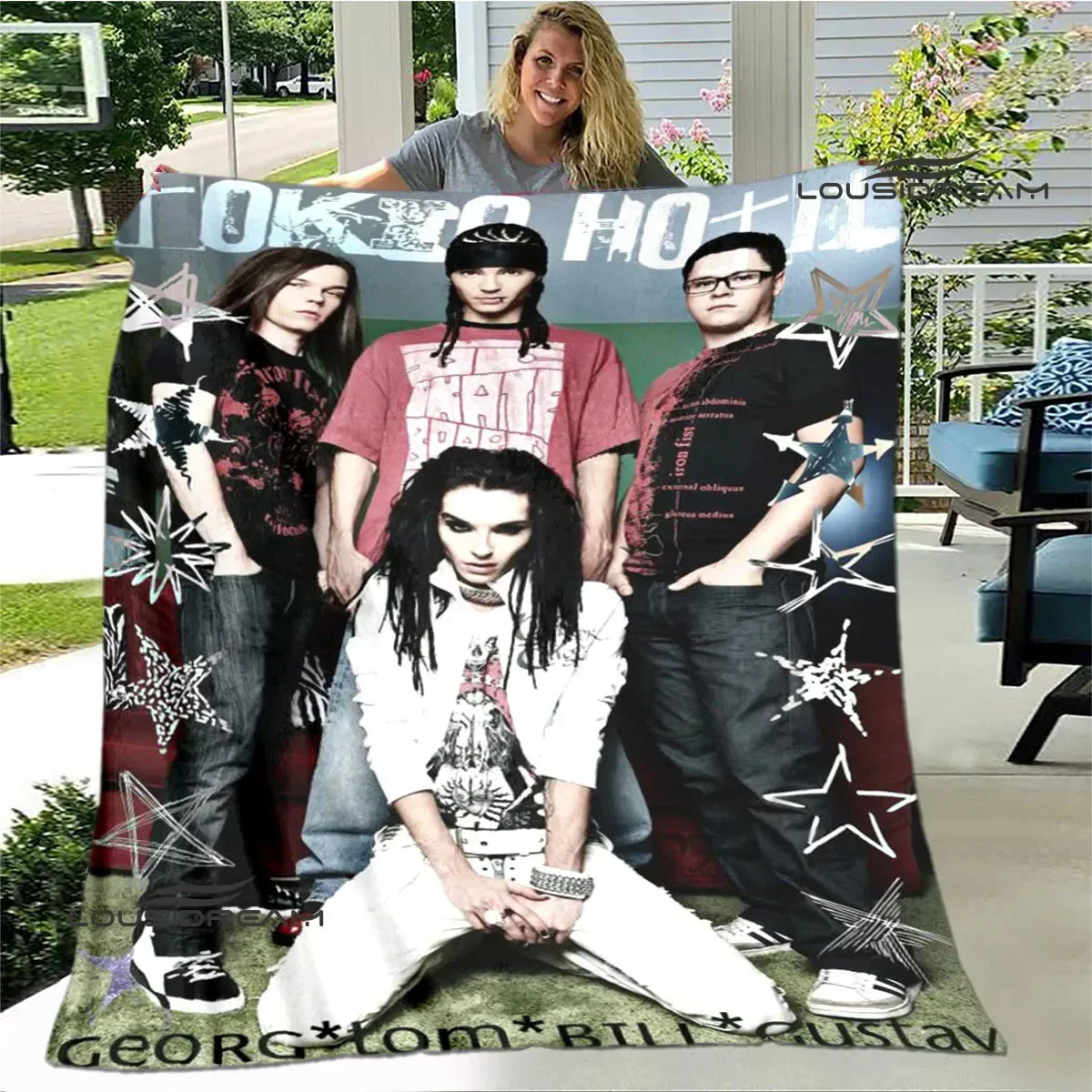 

Tokio Hotel band printed blanket Kids Warm blanket Flannel Soft Cozy Blanket Sofa Bed Blanket Travel Blanket Birthday Gift