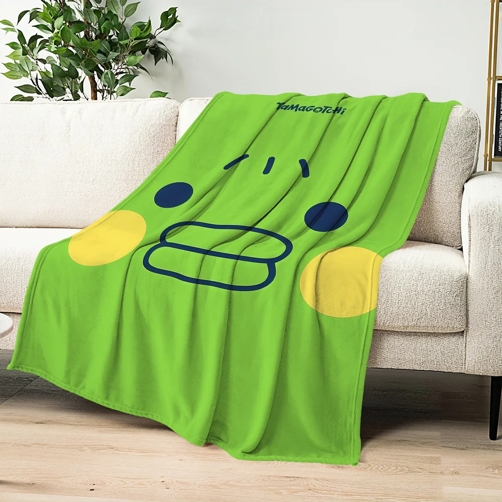 funny art kuchipatchi face Flannel warm comfort  soft plush blanket for sofa living room office bedroom travel gift T-Tamagotchi