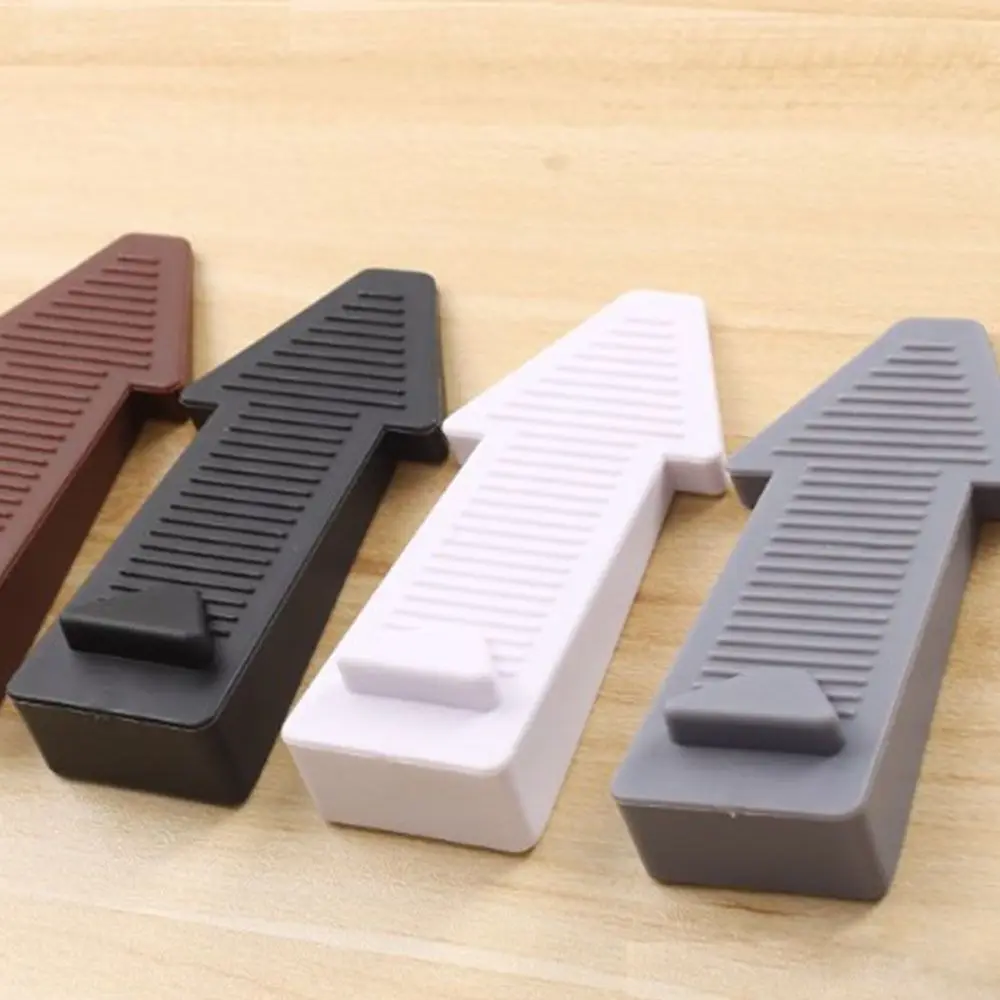 2 ชิ้น Anti - skid Doorstops ประตูบัฟเฟอร์ความปลอดภัยประตู Stackable ซิลิโคนประตูบล็อกชั้น