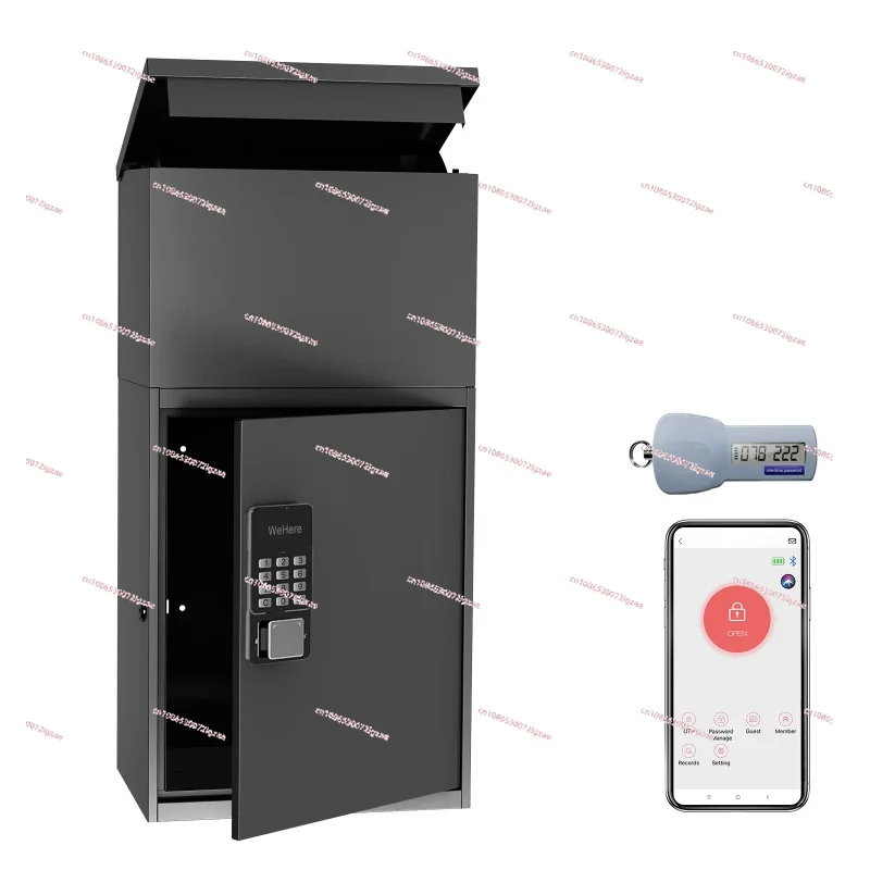 For Residential Delivery Drop Box, Anti Theft Outdoor Wall Mount Detachable Metal Smart Mailbox Parcel Box