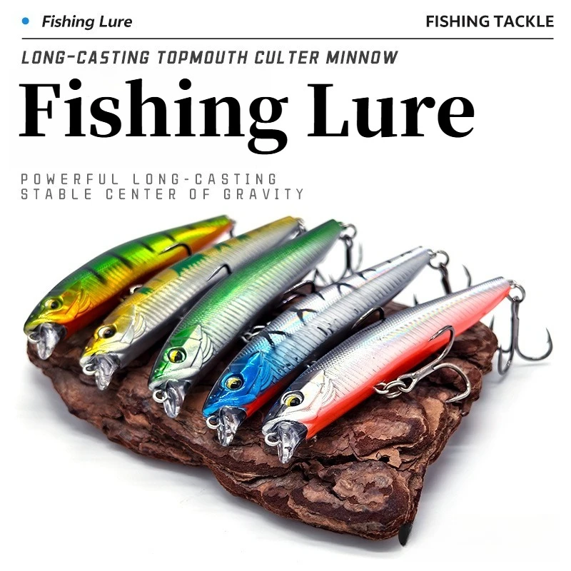 

1 шт., длинная приманка для гольяна длиной 8,2 см, 15 г — реалистичная цельноводная приманка для морского окуня/мандариновой рыбы/змеиной головы в пресной и морской рыбалке