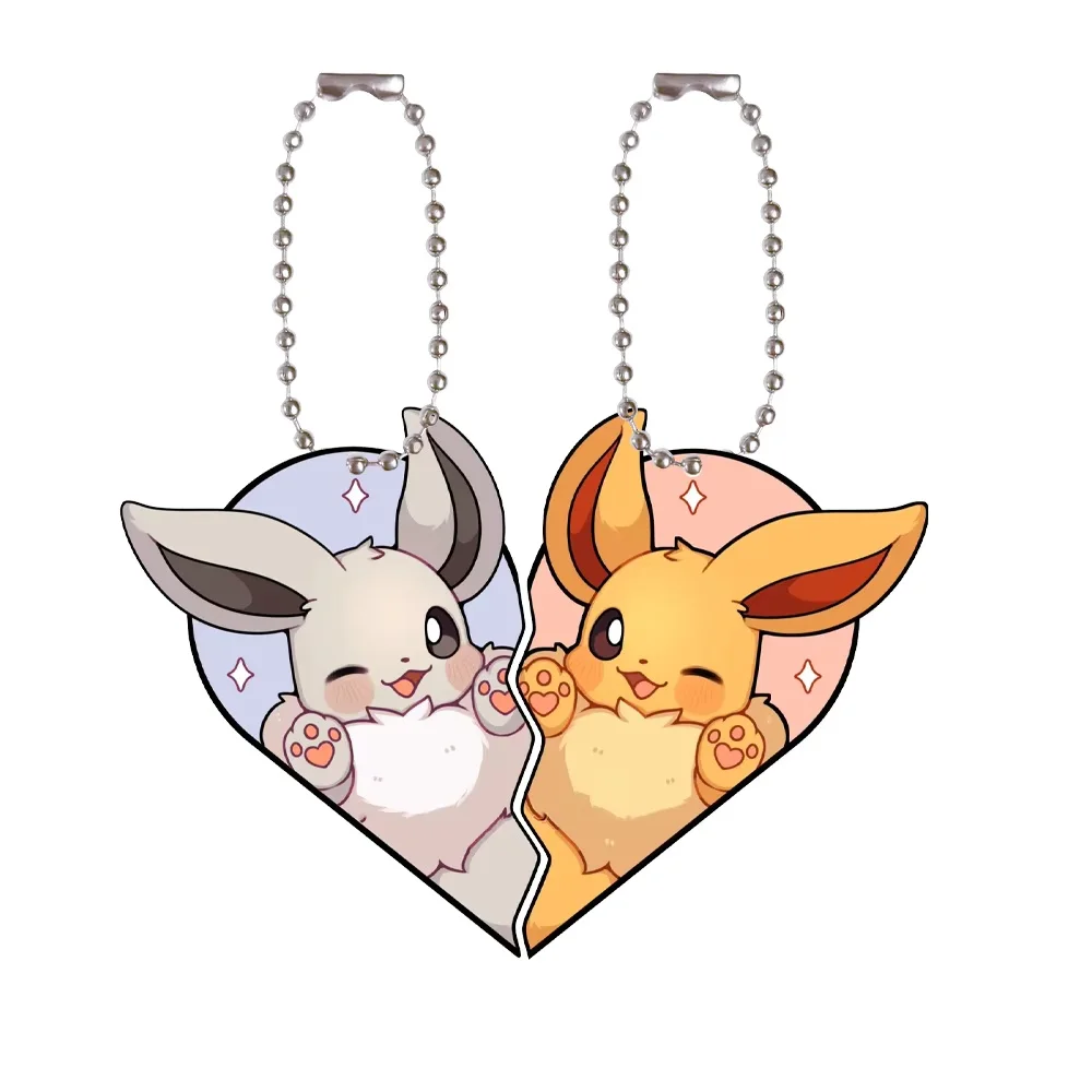 Pokemon Eevee Umbreon Espeon Sylveon Jolteon Flareon Akrylowe Breloki DIY Figurki Akcji Anime Klasyczne Kolekcja Gier Zabawka