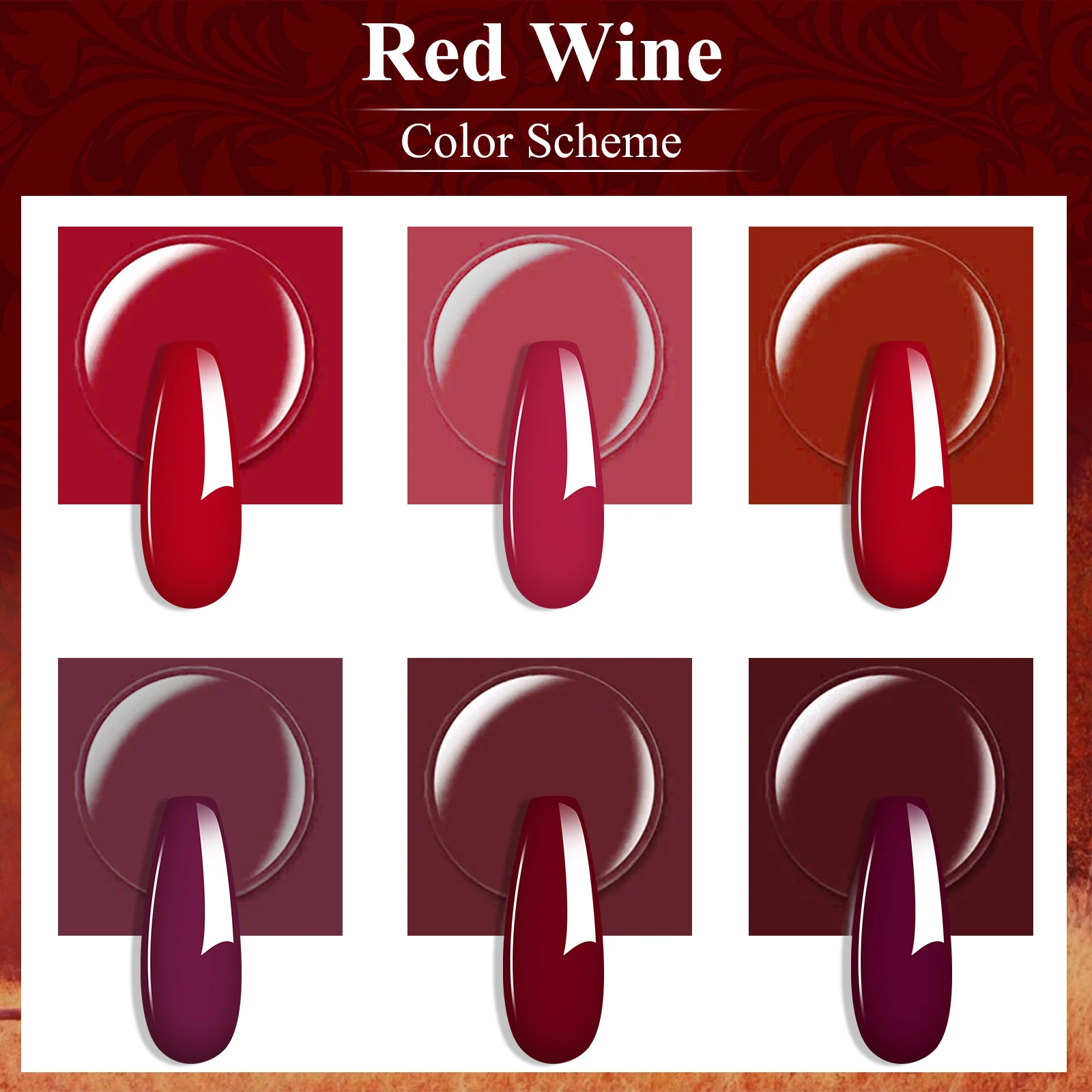 Very Fine Scarlet Crimson Red Series Dip Powder Nail Kit Dipping Powder as Nail Gel Naill Polish Effect No Uv Lamp Cure