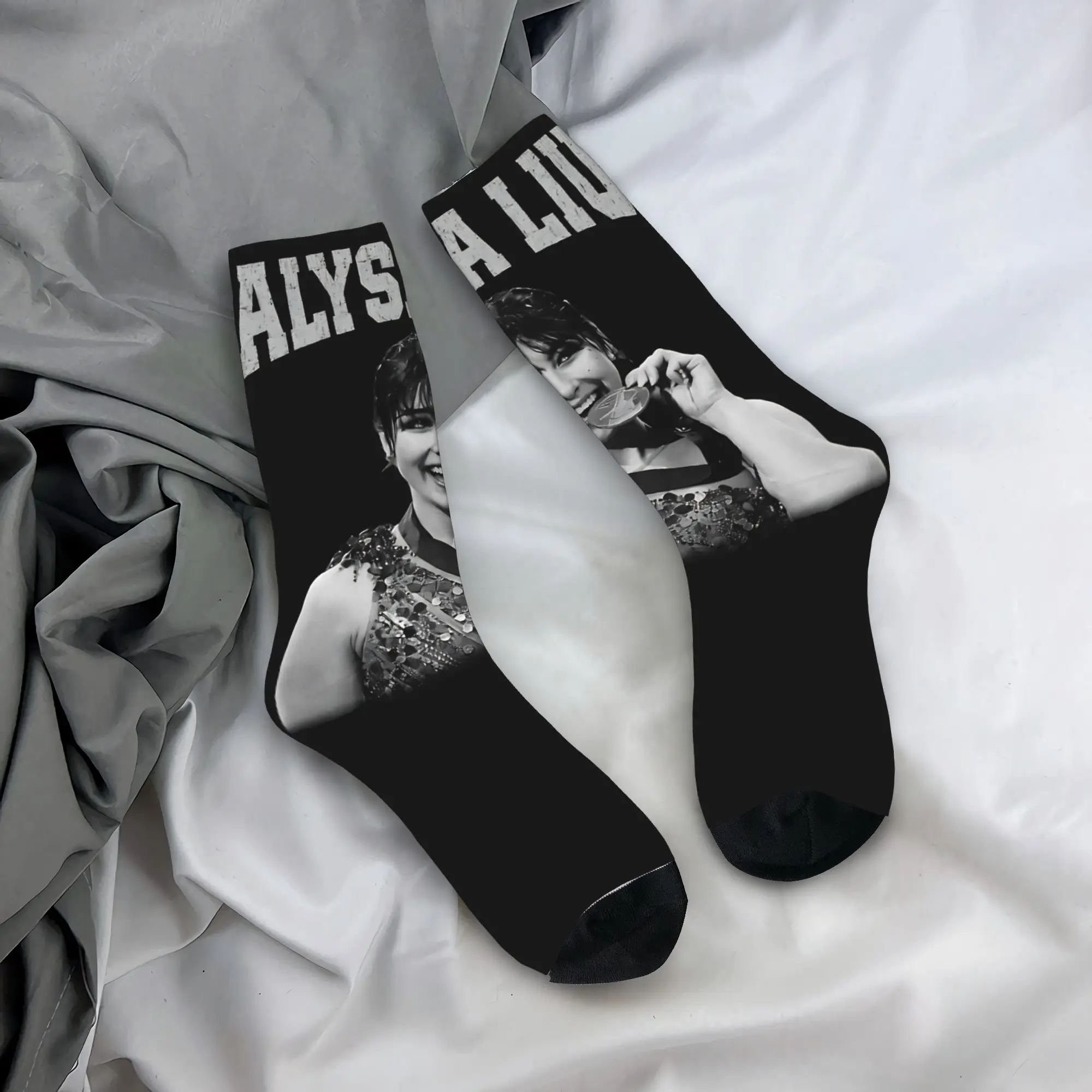 

Unisex Men Socks Alysa Liu American Figure Skater Stockings Autumn Funny High Quality Socks Pattern Outdoor Anti Skid Socks