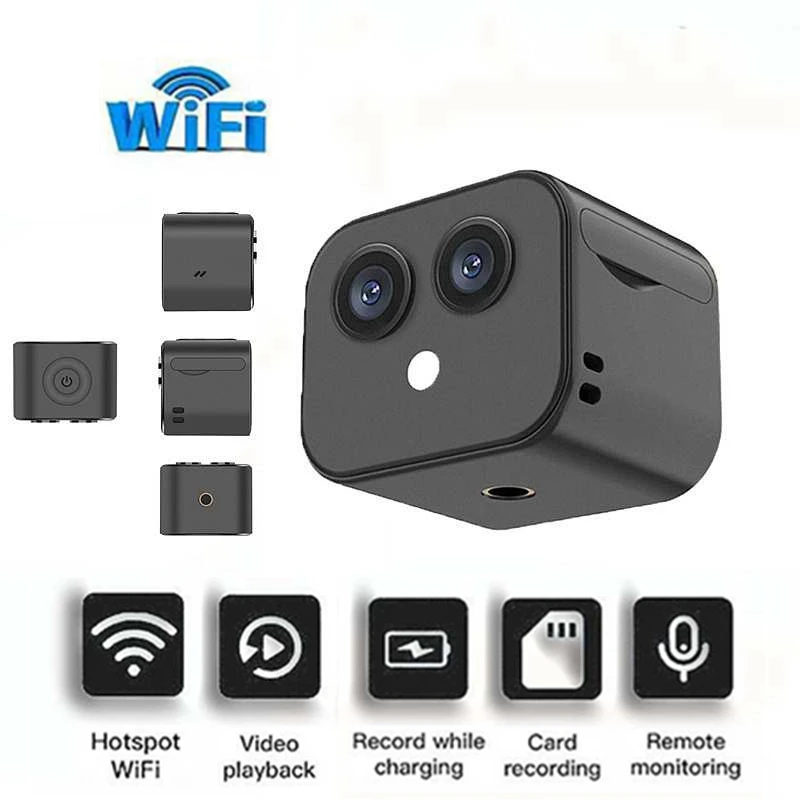 D3 HD 4K Mini cámara Dual inalámbrica WiFi teléfono móvil cámara de red inalámbrica remota intercomunicador bidireccional monitoreo videocámara